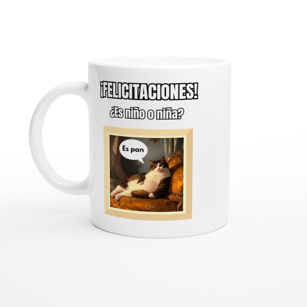 Taza con Impresión de Gato "Es Pan"