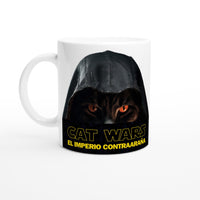 Taza Blanca con Impresión de Gato 