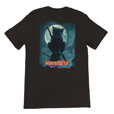 Camiseta Prémium Unisex Impresión Trasera de Gato "Sombra en la Luna" Michilandia | La tienda online de los fans de gatos