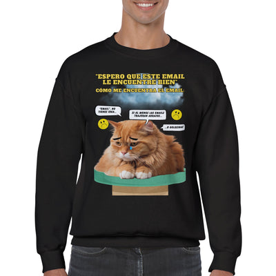 Sudadera unisex estampado de gato 