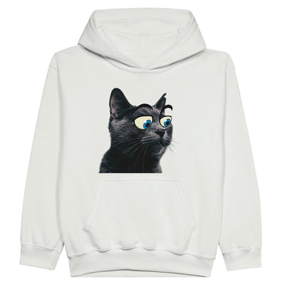 Sudadera con capucha júnior estampado de gato 