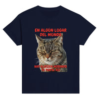 Camiseta Junior Unisex Estampado de Gato "Mirada Inquisitiva" Michilandia | La tienda online de los fans de gatos