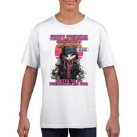 Camiseta Junior Unisex Estampado de Gato "GTA: Gato Theft Auto" Michilandia | La tienda online de los amantes de gatos