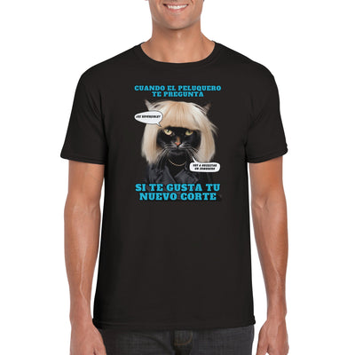 Camiseta unisex estampado de gato 