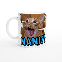 Taza Blanca con Impresión de Gato "Nani Meow!" Default Title