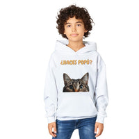 Sudadera con capucha júnior estampado de gato 