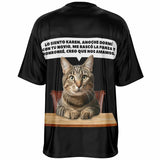 Camiseta de fútbol unisex estampado de gato "Confesión Incomoda" Subliminator