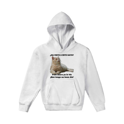 Sudadera con capucha júnior estampado de gato 