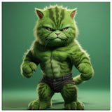 Lienzo de gato "Michi Hulk" Gelato