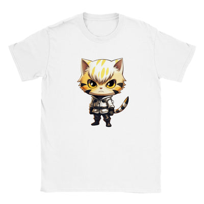 Camiseta júnior unisex estampado de gato 