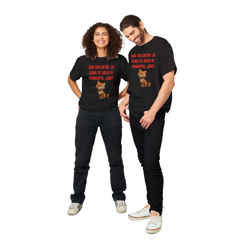 Camiseta Unisex Estampado de Gato "San Valentín Gatuno" Michilandia | La tienda online de los fans de gatos