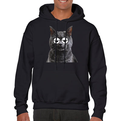 Sudadera con Capucha Unisex Estampado de Gato "Somnoliento Chartreux" Michilandia