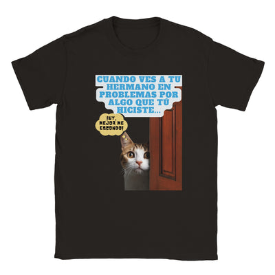 Camiseta unisex estampado de gato 