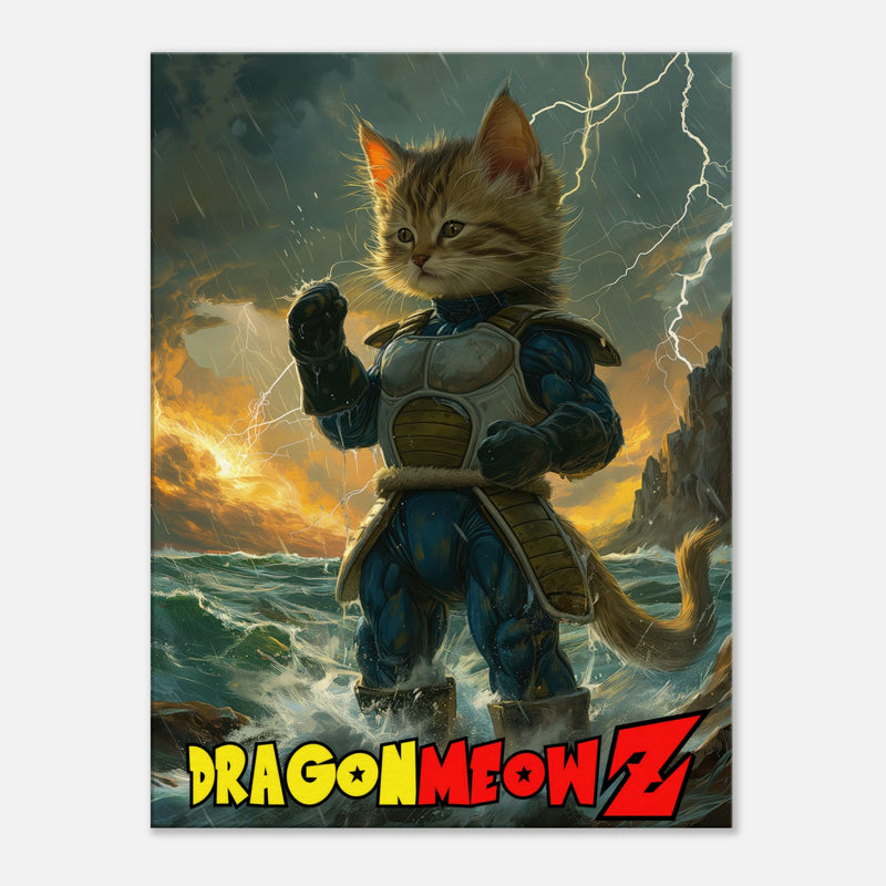 Lienzo de gato "Miau Saiyan" Michilandia | La tienda online de los fans de gatos