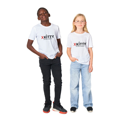 Camiseta Junior Unisex Estampado de Gato "XKitty Style" Michilandia | La tienda online de los fans de gatos