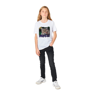 Camiseta Junior Unisex Estampado de Gato "Silencio!" Michilandia | La tienda online de los amantes de gatos