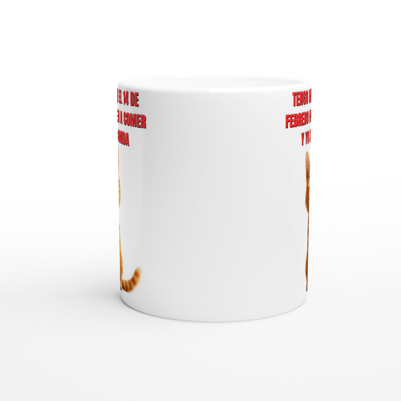 Taza Blanca con Impresión de Gato "Cita Miau" Michilandia | La tienda online de los fans de gatos