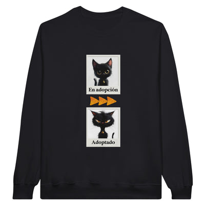 Sudadera Unisex Estampado de Gato 