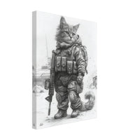 Lienzo de gato "Comando Gatuno SWAT" Michilandia | La tienda online de los fans de gatos