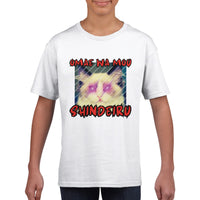 Camiseta júnior unisex estampado de gato "Mirada Mortal"