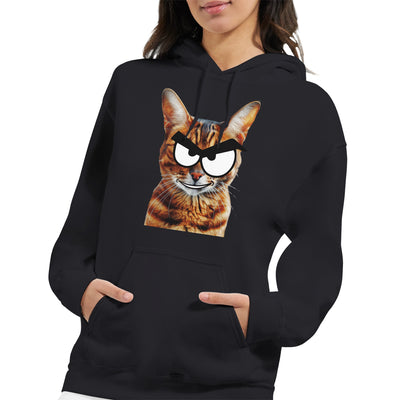 Sudadera con Capucha Unisex Estampado de Gato "Bengala Malicioso" Michilandia