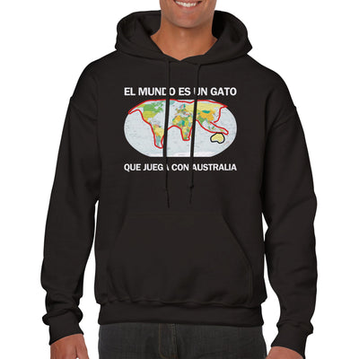 Sudadera con Capucha Unisex Estampado de Gato 