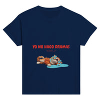 Camiseta Junior Unisex Estampado de Gato "Drama Queen" Michilandia
