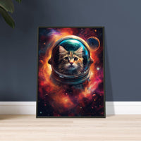 Póster Semibrillante de Gato con Marco Metal "Nebulosa Felina" Michilandia | La tienda online de los fans de gatos