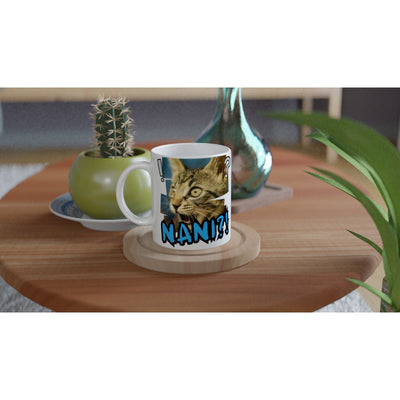 Taza Blanca con Impresión de Gato "Expresión de Sorpresa" Michilandia | La tienda online de los amantes de gatos