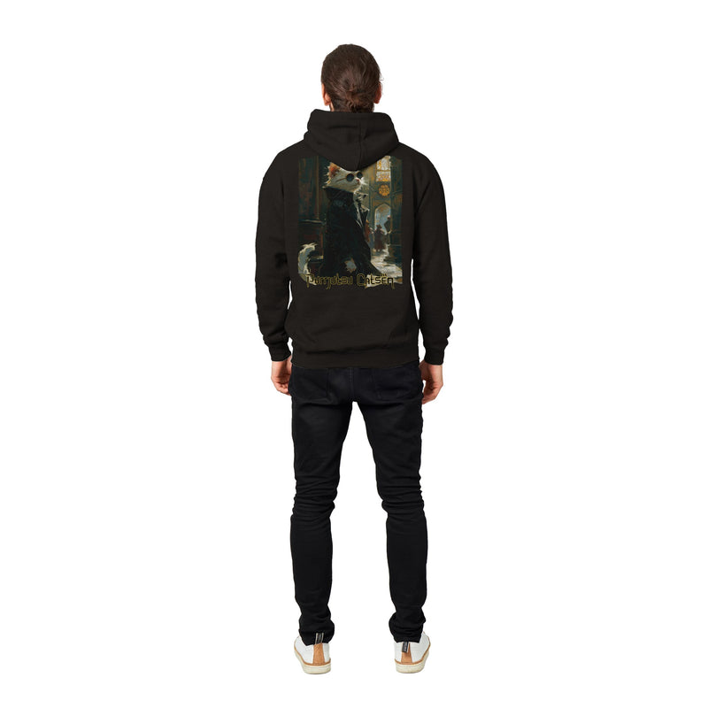 Sudadera con capucha Prémium Unisex Impresión Trasera de Gato "Gojo Miau" Michilandia | La tienda online de los fans de gatos