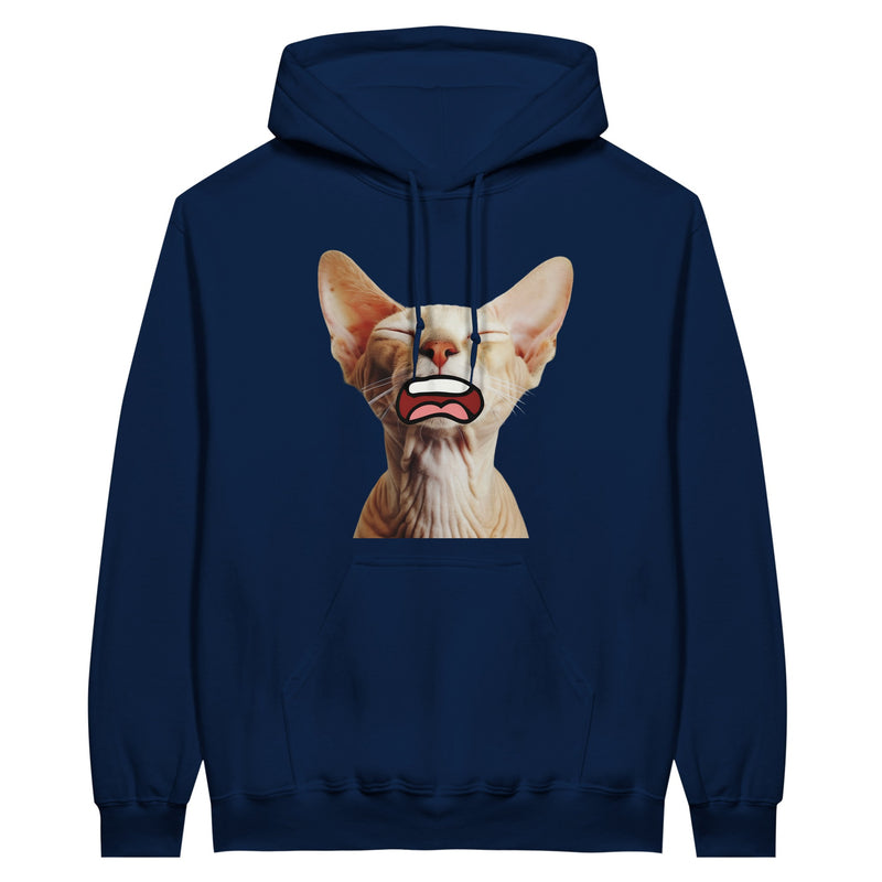 Sudadera con Capucha Unisex Estampado de Gato "Sphynx Somnoliento" Michilandia