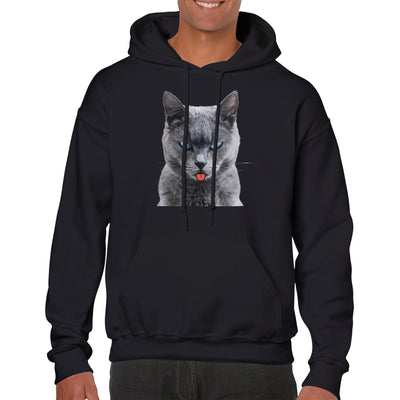 Sudadera con Capucha Unisex Estampado de Gato "Burla Felina" Michilandia