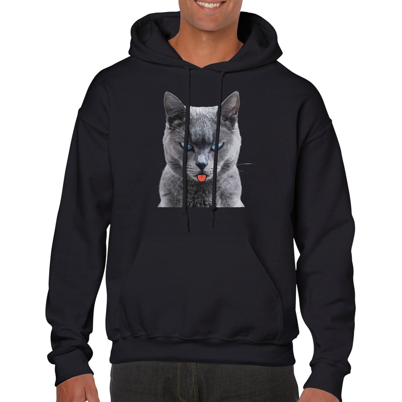 Sudadera con Capucha Unisex Estampado de Gato "Burla Felina" Michilandia