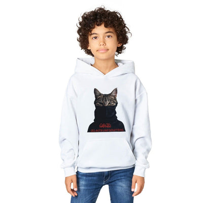 Sudadera con capucha júnior estampado de gato 