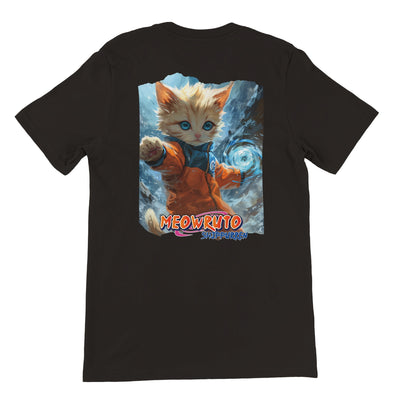 Camiseta Prémium Unisex Impresión Trasera de Gato 