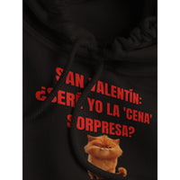 Sudadera con Capucha Unisex Estampado de Gato "Cena Sorpresa Miau" Michilandia | La tienda online de los fans de gatos