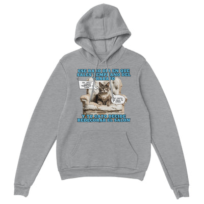 Sudadera con Capucha Unisex Estampado de Gato "Sorpresa en el Salón" Michilandia | La tienda online de los amantes de gatos