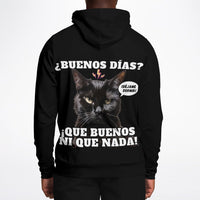 Sudadera deportiva con capucha unisex estampado de gato "Amanecer Hostil" Subliminator