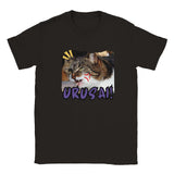 Camiseta Junior Unisex Estampado de Gato "Urusai!" Negro