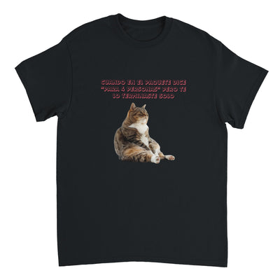 Camiseta Unisex Estampado de Gato "Miau de Culpa" Michilandia | La tienda online de los fans de gatos