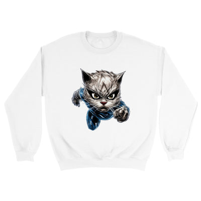 Sudadera unisex estampado de gato "Peludo Plateado Veloz" Gelato