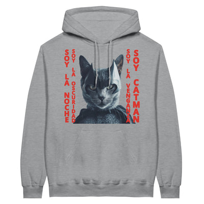 Sudadera con Capucha Unisex Estampado de Gato "El Caballero Gatuno" Michilandia