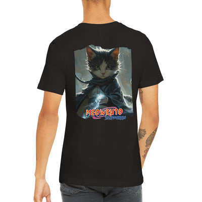 Camiseta Prémium Unisex Impresión Trasera de Gato 