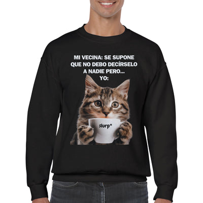 Sudadera Unisex Estampado de Gato 