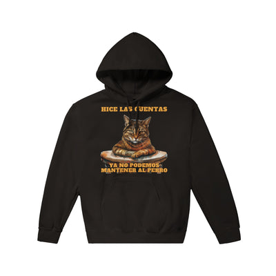 Sudadera con Capucha Unisex Estampado de Gato "Economista Felino" Michilandia | La tienda online de los fans de gatos