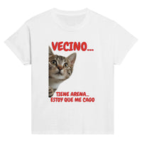 Camiseta Junior Unisex Estampado de Gato 