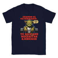 Camiseta unisex estampado de gato "Michi Hulk en el Gym" Michilandia | La tienda online de los amantes de gatos