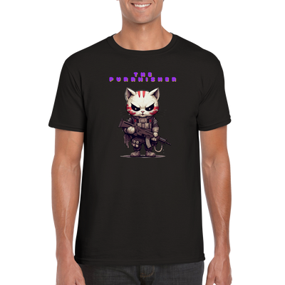 Camiseta unisex estampado de gato 