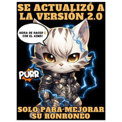 Panel de aluminio impresión de gato "Cyborg Kitty" Michilandia | La tienda online de los amantes de gatos