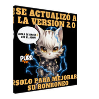 Lienzo de Gato "Cyborg Kitty" Michilandia | La tienda online de los amantes de gatos